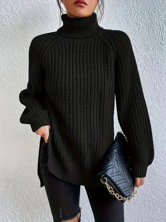 Kvinders Turtleneck Strik i Bomuld 2