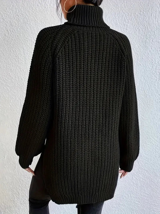 Kvinders Turtleneck Strik i Bomuld 3