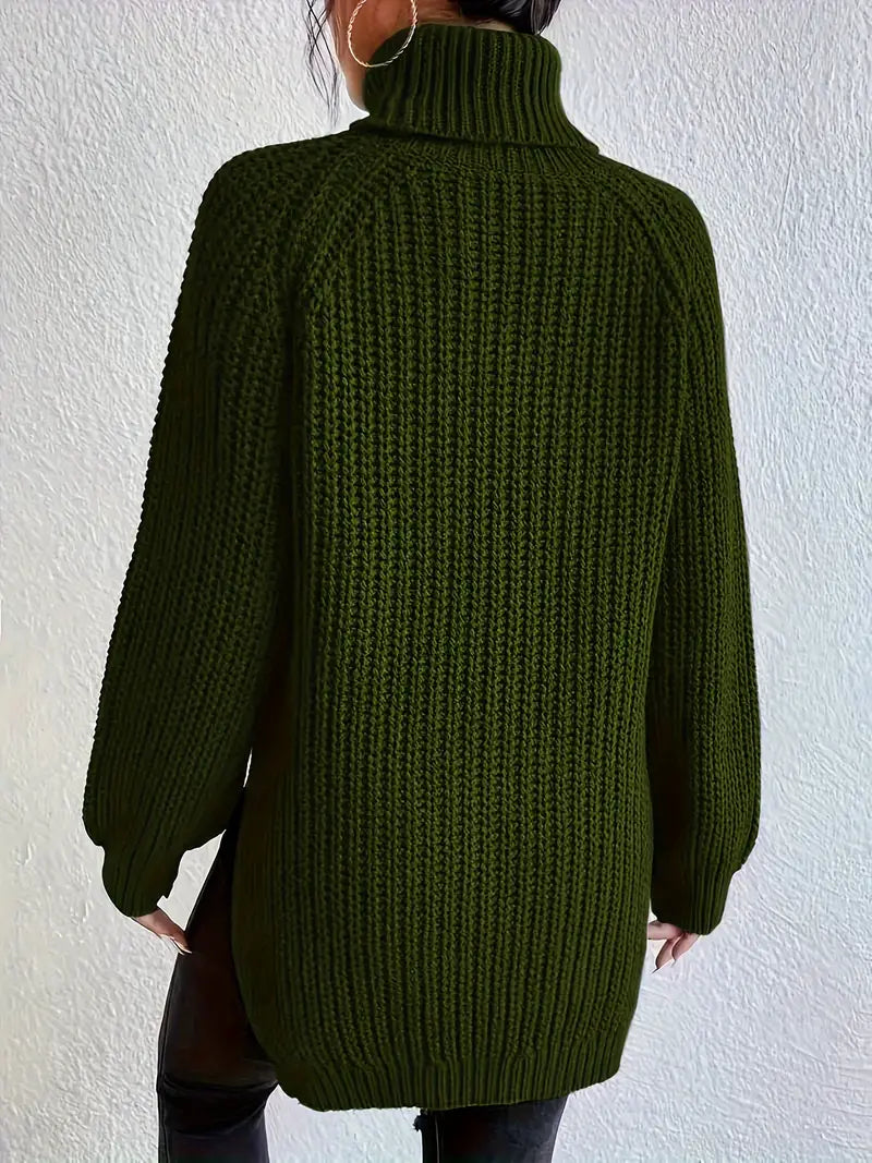 Kvinders Turtleneck Strik i Bomuld 5