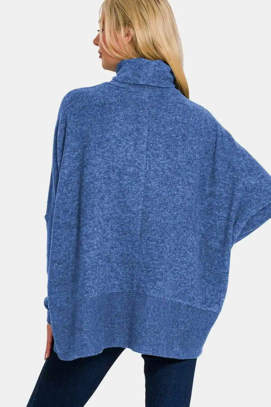 Kvinders Turtleneck Sweater Melange Hacci Polyester 4