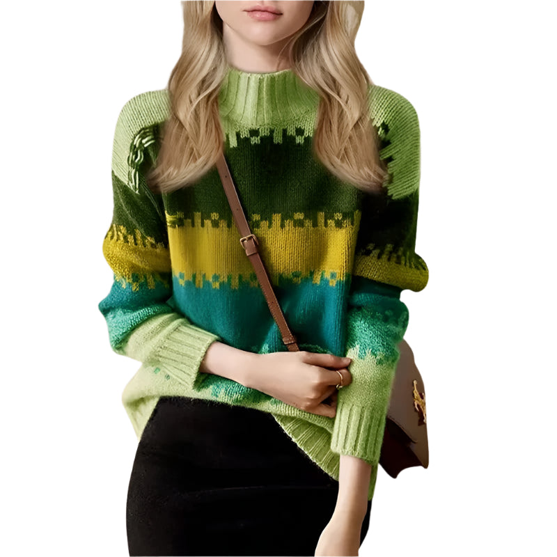 Kvinders Turtleneck Sweater Pixelstrik Design 0