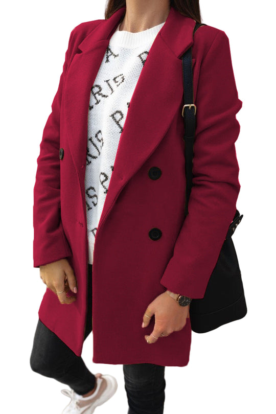 Kvinders Uldkjole Jakke Med Krave 0