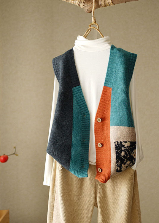 Kvinders V-hals Strik Vest 1