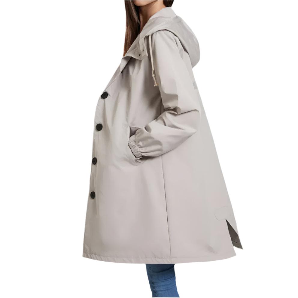 Kvinders Vandtæt Hættejakke Letvægts Design 0