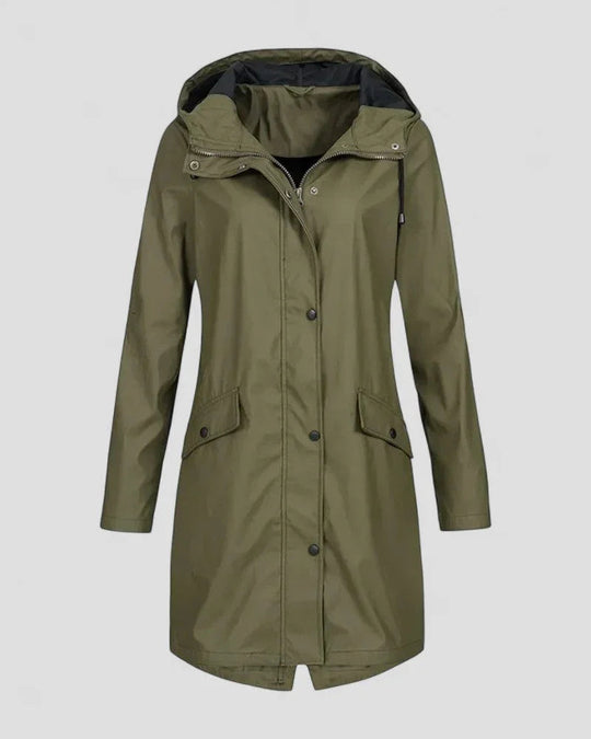 Kvinders Vandtæt Regnjakke med Hætte 2