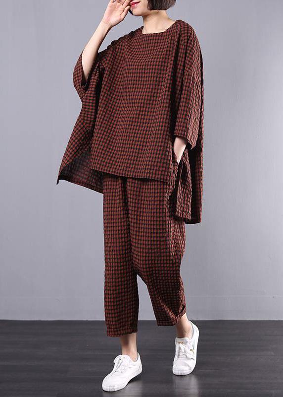 Kvinders Vintage Bluse og Bukser Sæt Chic Mønster 1