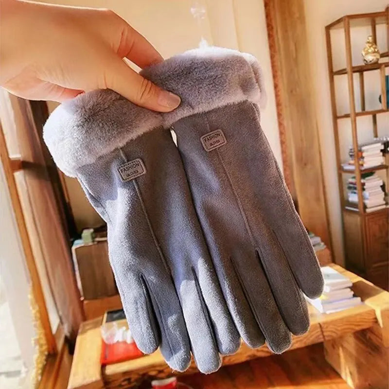 Kvinders Vinterhandsker i Ruskind Stil 7