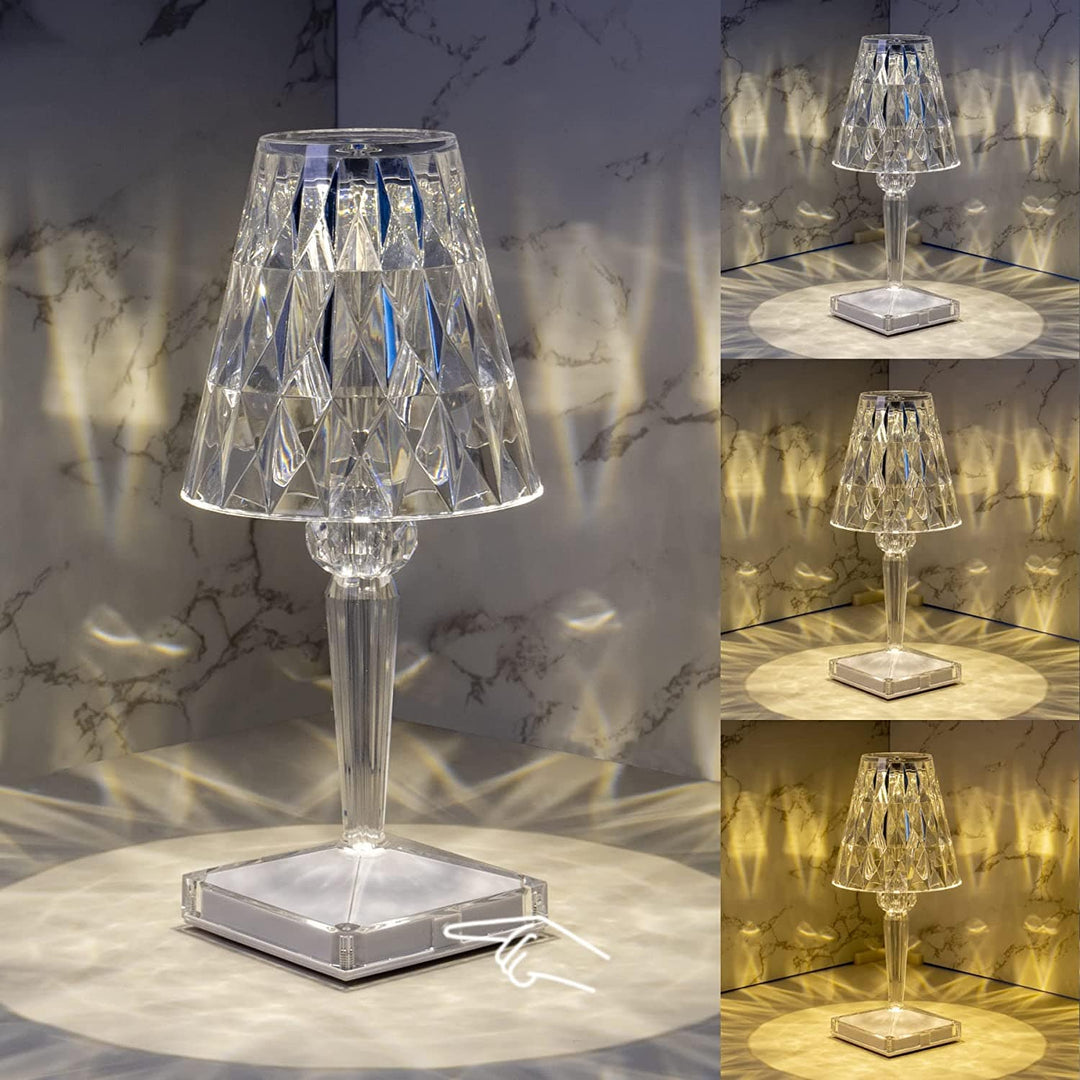 LED Bordlampe Diamant Design Justerbare Lysindstillinger 1