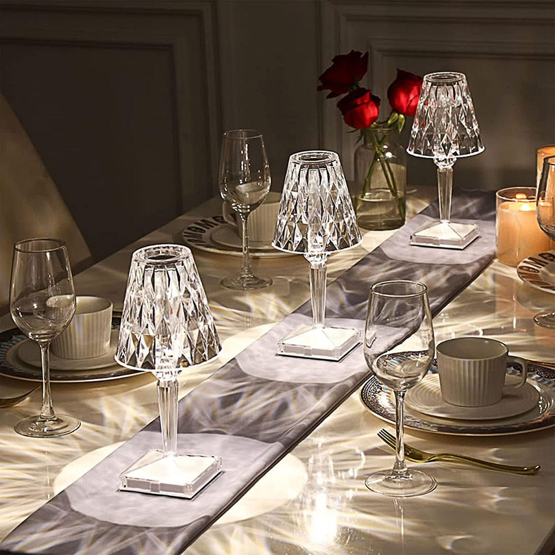 LED Bordlampe Diamant Design Justerbare Lysindstillinger 2