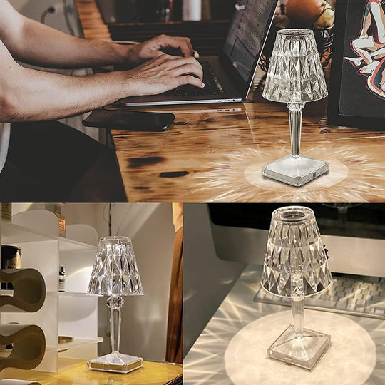 LED Bordlampe Diamant Design Justerbare Lysindstillinger 5