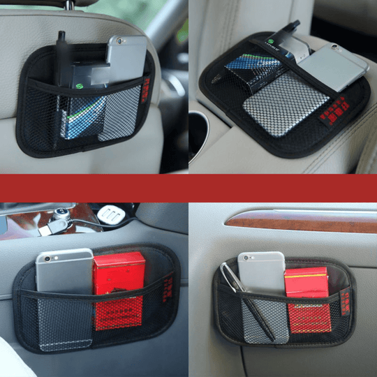 Læder Mesh Car Organizer