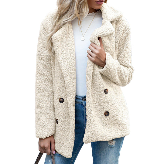 Lang Frakke Dame Oversized Fuzzy Tekstur til Kvinder 0