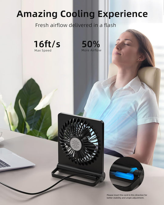 Lille Skrivebordsventilator Ultra Støjsvag 3