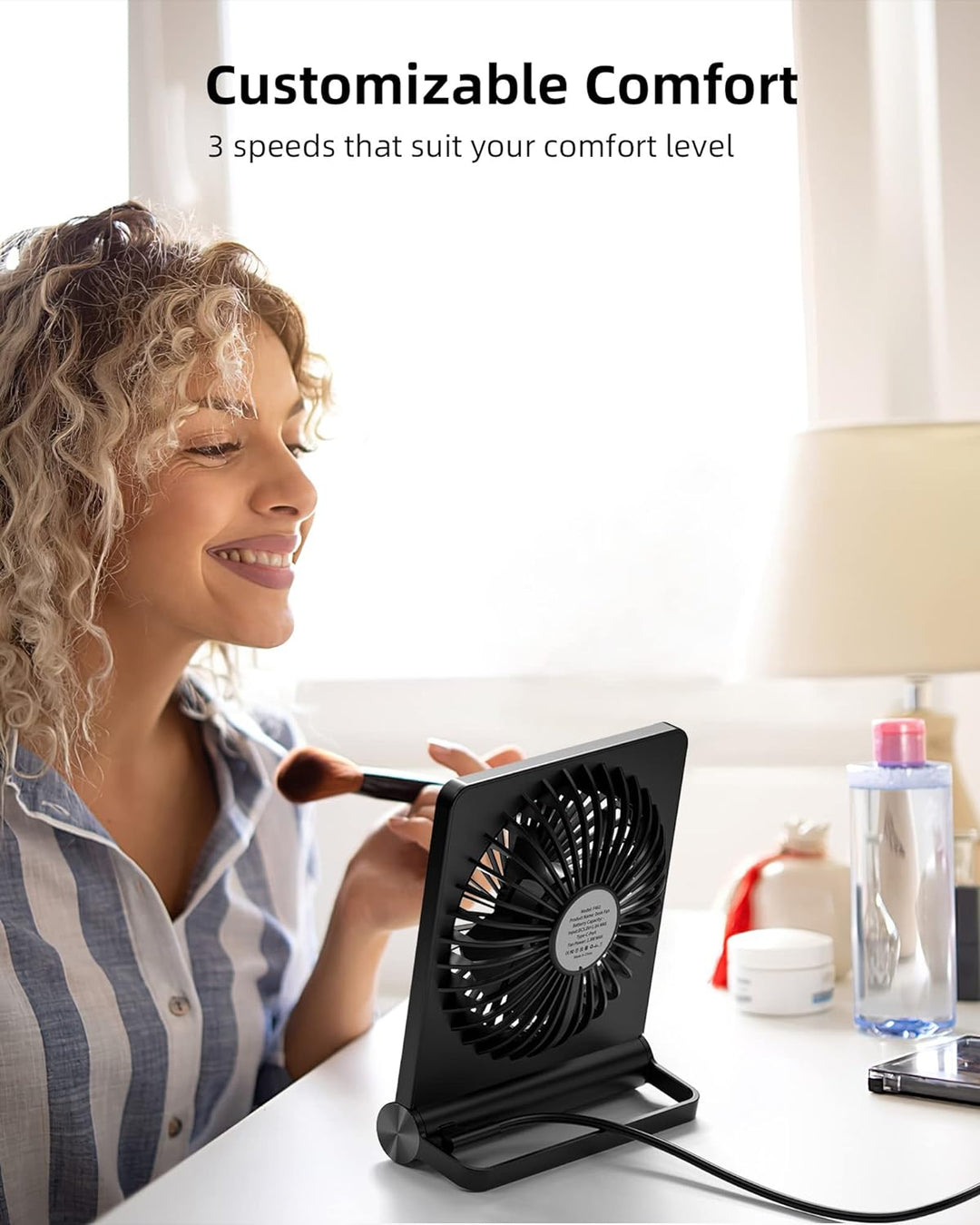 Lille Skrivebordsventilator Ultra Støjsvag 4