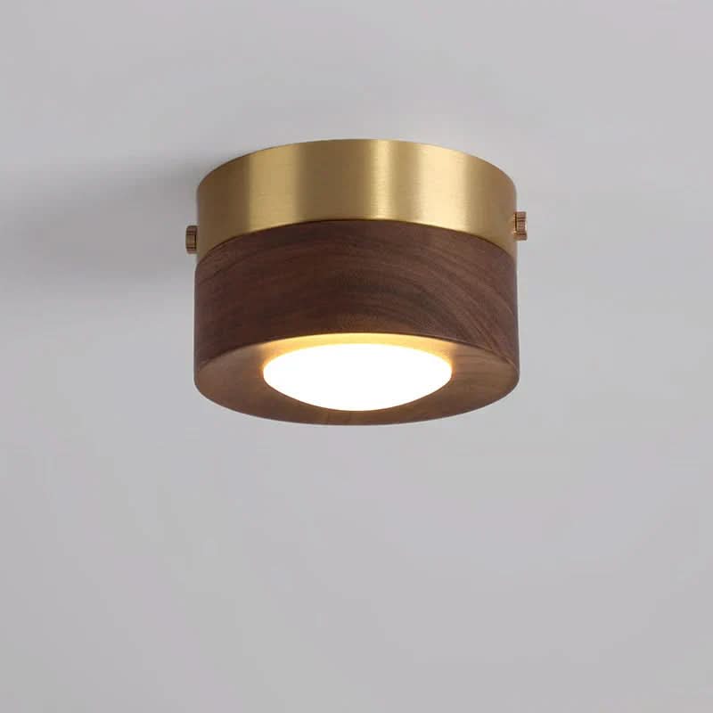 Loftlampe i Valnød med LED Belysning 1