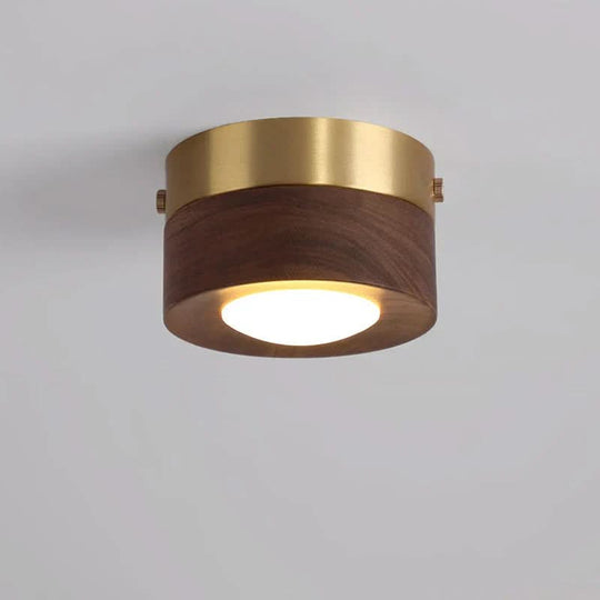 Loftlampe i Valnød med LED Belysning 1