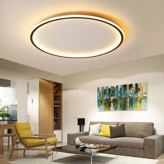 Loftslampe Rund Minimalistisk Til Stue Og Soveværelse 2