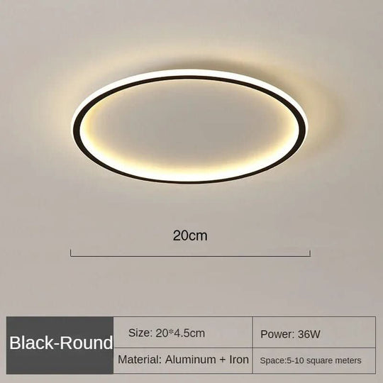 Loftslampe Rund Minimalistisk Til Stue Og Soveværelse 5