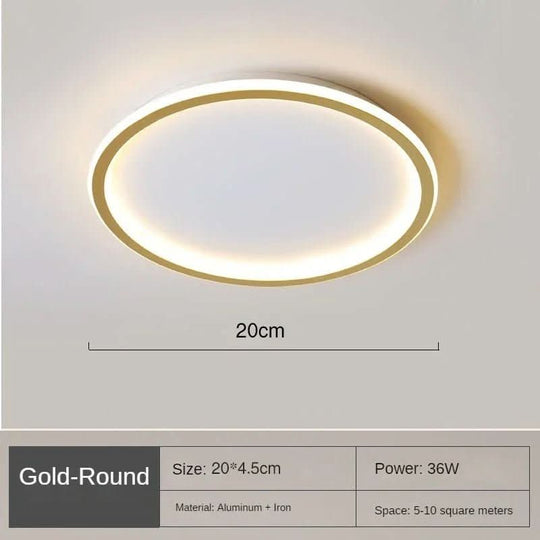 Loftslampe Rund Minimalistisk Til Stue Og Soveværelse 7