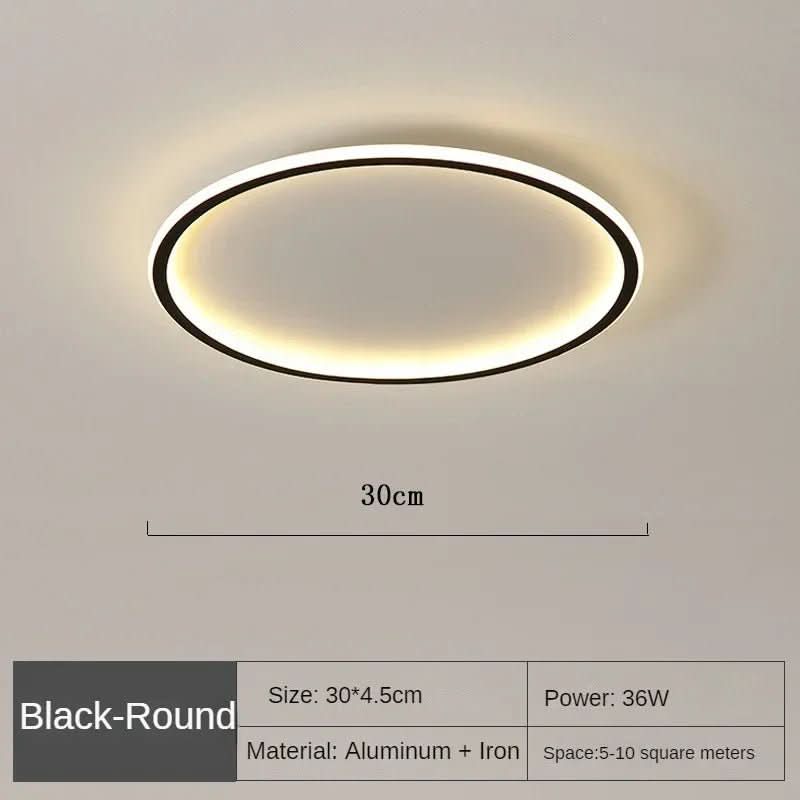 Loftslampe Rund Minimalistisk Til Stue Og Soveværelse 8