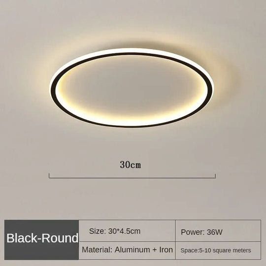 Loftslampe Rund Minimalistisk Til Stue Og Soveværelse 8