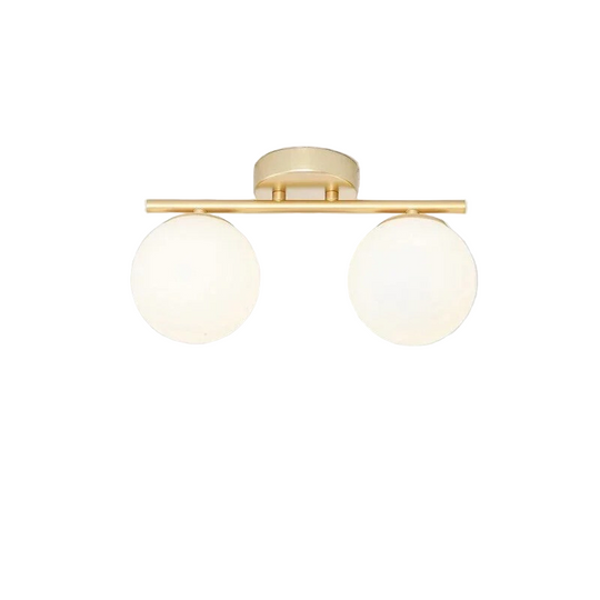 Loftslampe Stue Soveværelse Minimalistisk Glaskugleform Hvid Finish 0