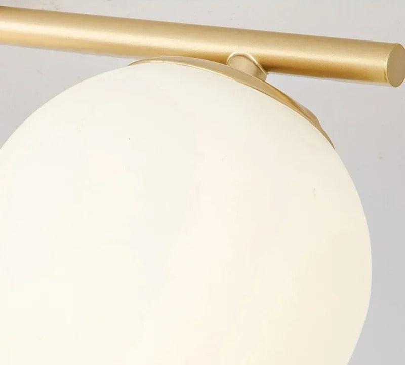 Loftslampe Stue Soveværelse Minimalistisk Glaskugleform Hvid Finish 6