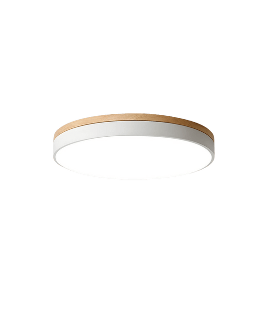 Loftslampe med Naturligt Træ og Grøn Accent 10