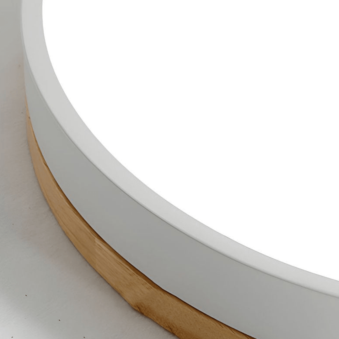 Loftslampe med Naturligt Træ og Grøn Accent 5