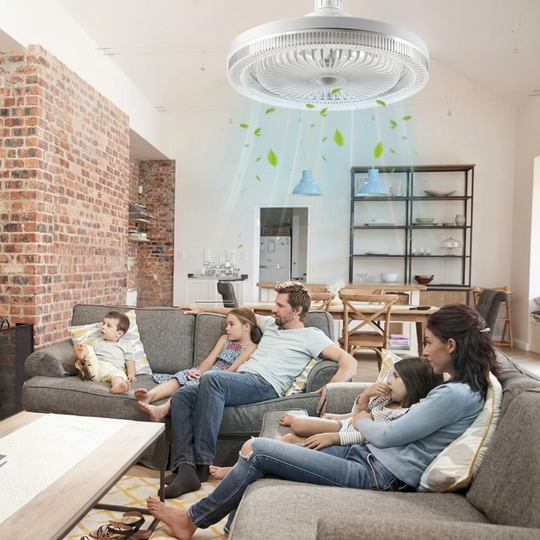 Loftsventilator Med LED Lys Og Fjernbetjening Modern Design 2