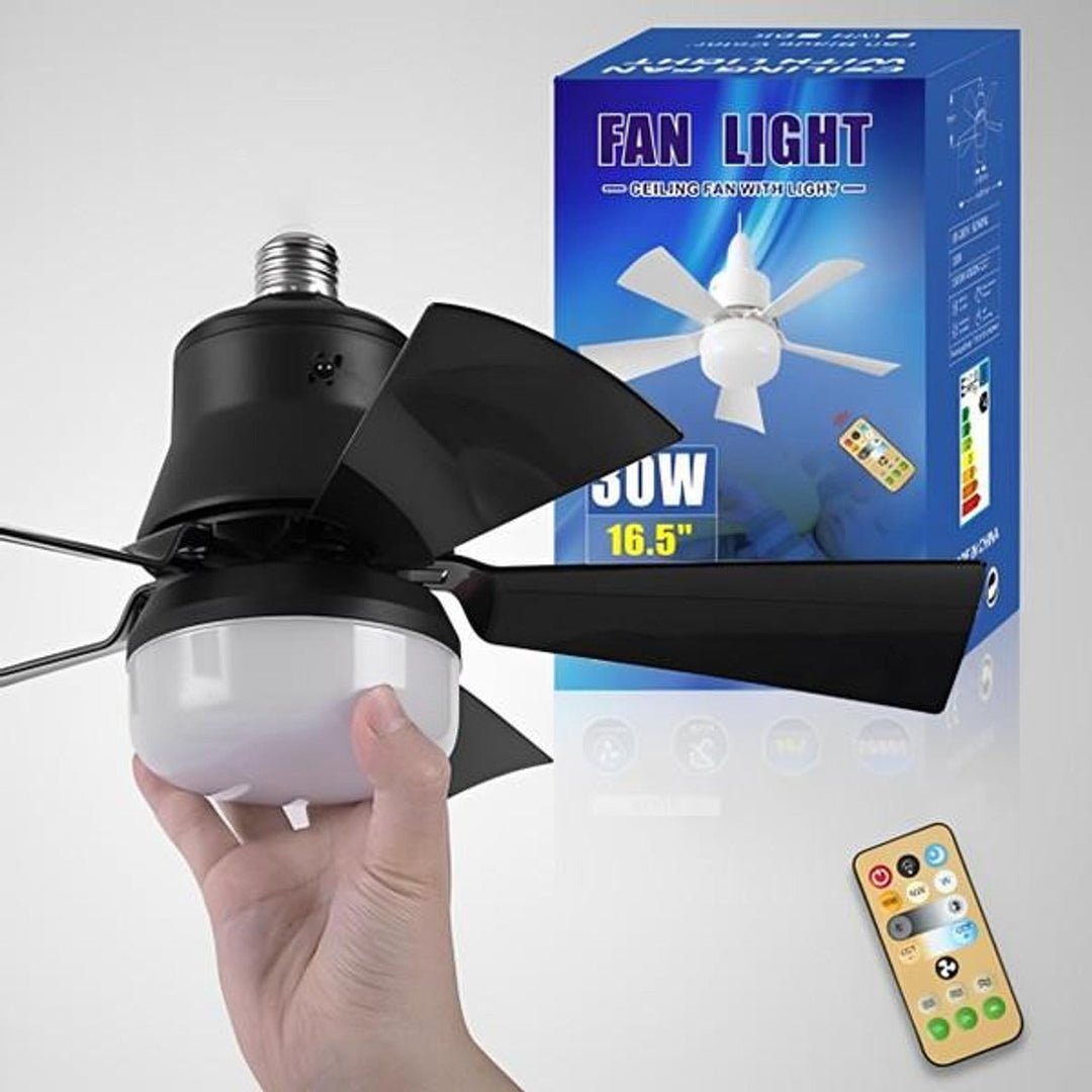 Loftsventilator Med LED Lys Og Fjernbetjening Moderne Design 0