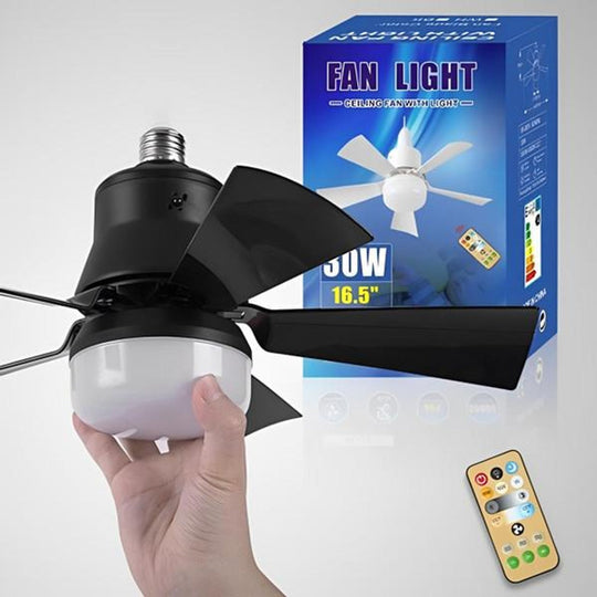 Loftsventilator Med LED Lys Og Fjernbetjening Moderne Design 0