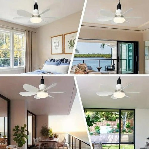 Loftsventilator Med LED Lys Og Fjernbetjening Moderne Design 8