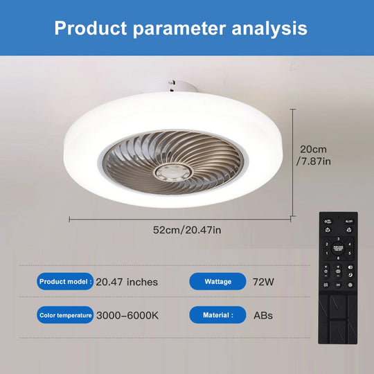 Loftsventilator med Lys og Fjernbetjening - Stilfuld og Lydsvag Design 7