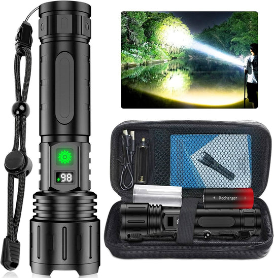 Lommelygte med 100.000 lumen og Powerbank Funktion 1