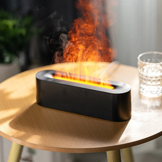 Luftfugter med Flammeeffekt og Aroma Diffuser 2