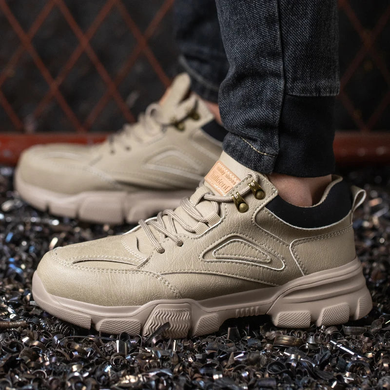 Mænds Arbejdssko med Stål Tå og Taktisk Design 2