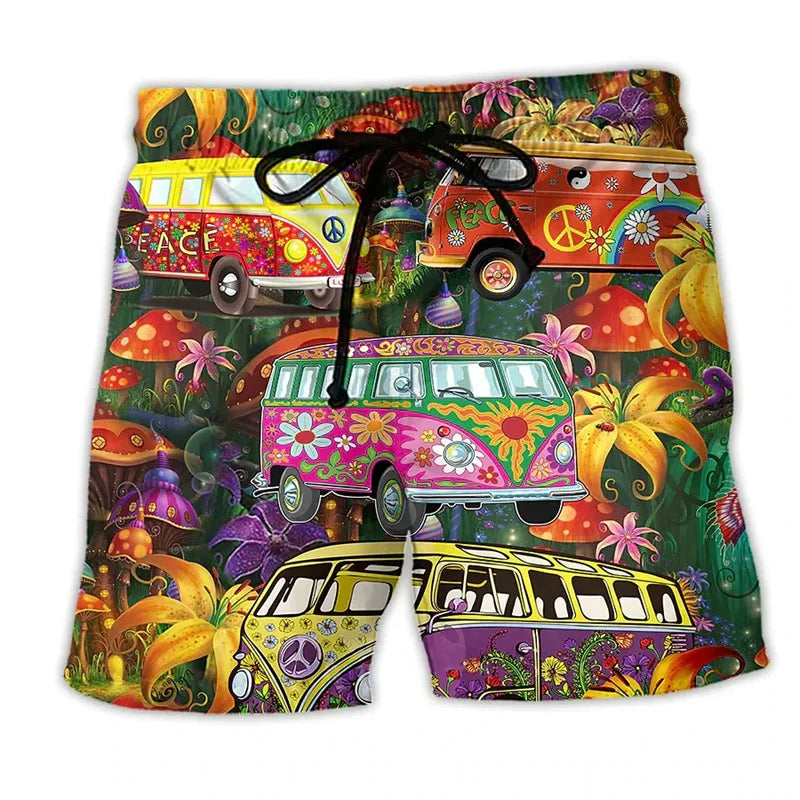 Mænds Badeshorts med Graffiti Design 0