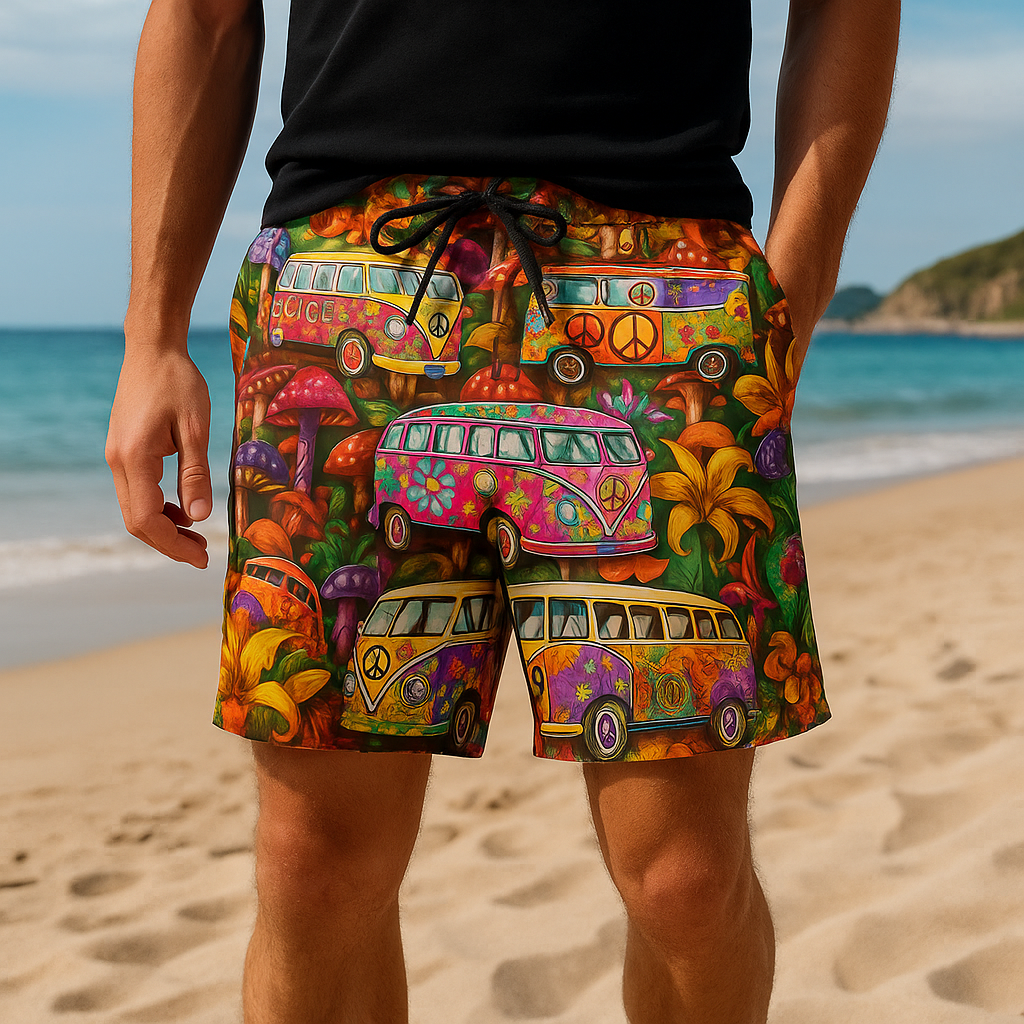 Mænds Badeshorts med Graffiti Design 1