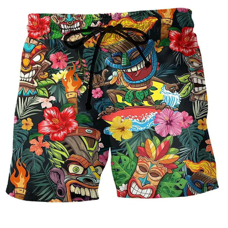 Mænds Badeshorts med Graffiti Design 2