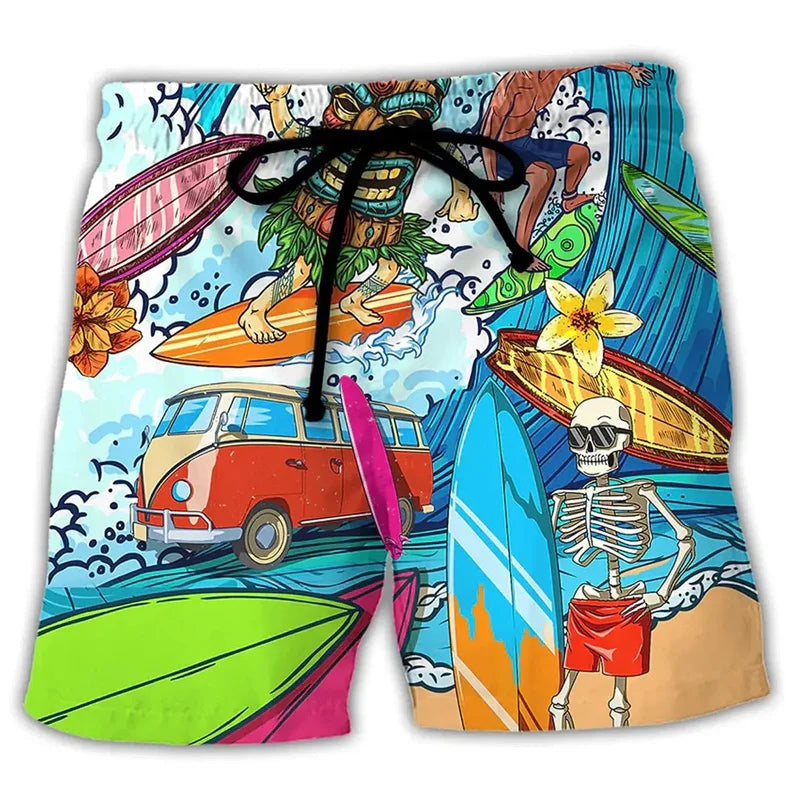 Mænds Badeshorts med Graffiti Design 3