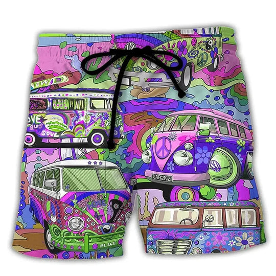 Mænds Badeshorts med Graffiti Design 4