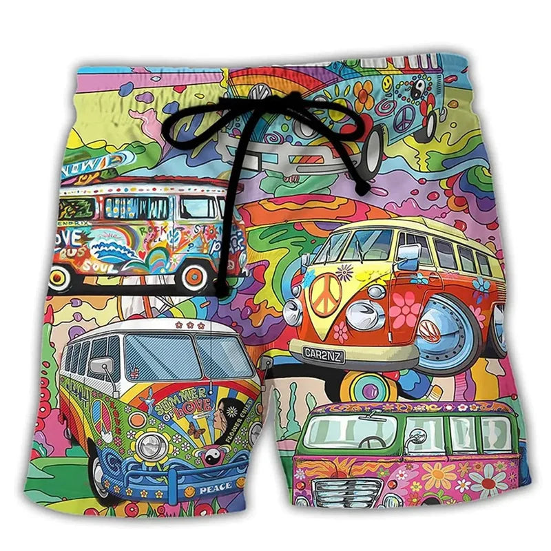 Mænds Badeshorts med Graffiti Design 5