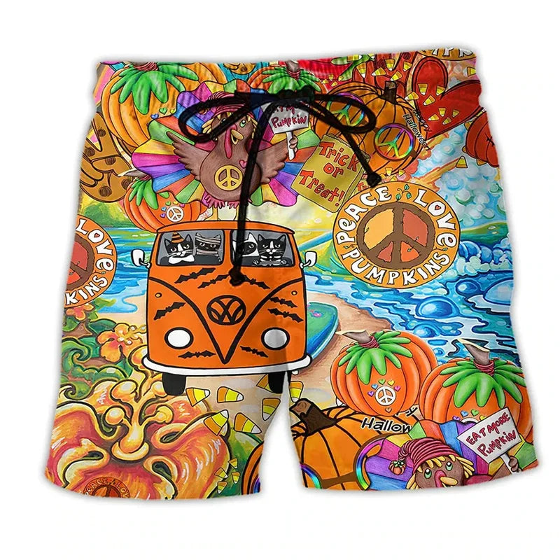Mænds Badeshorts med Graffiti Design 7