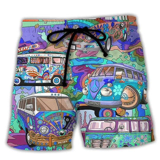 Mænds Badeshorts med Graffiti Design 8