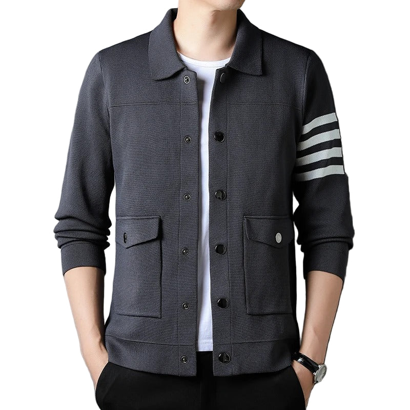 Mænds Cardigan Casual Med Knapper 0