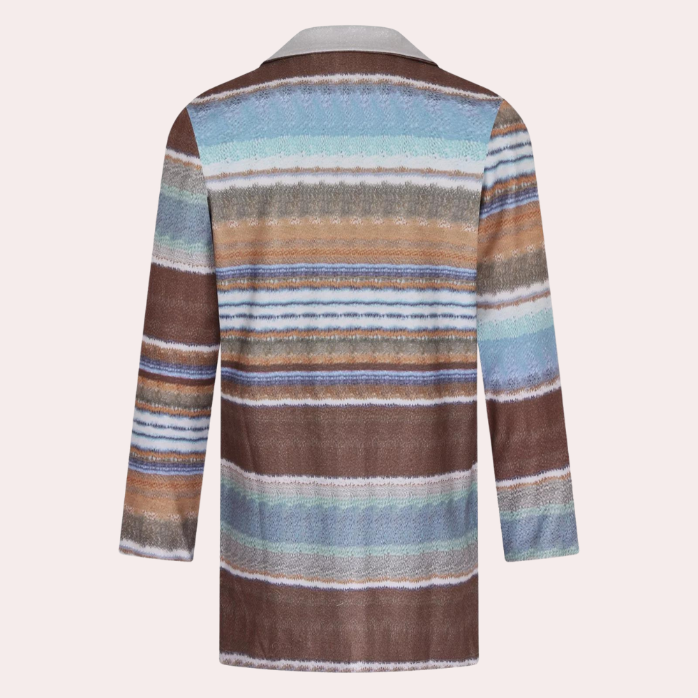 Mænds Cardigan Lang Sjal-Krave med Farverige Striber 2