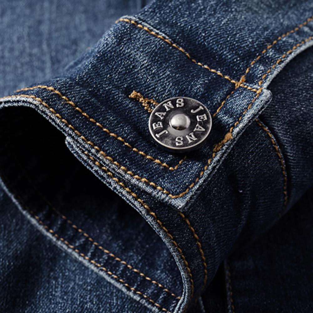 Mænds Denim Jakke Casual Stil 4
