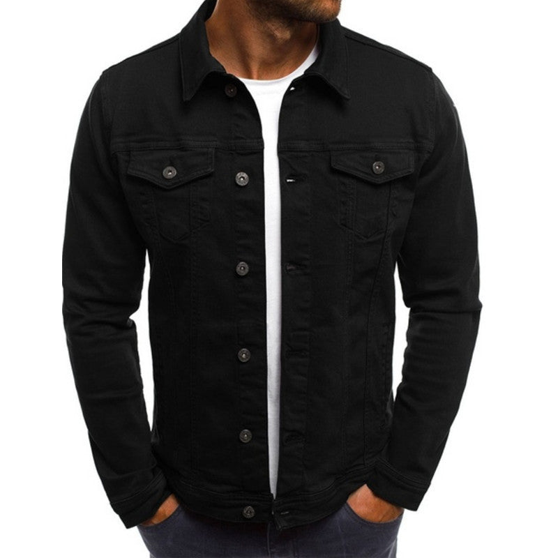 Mænds Denim Jakke Regular Fit Button-Up 2