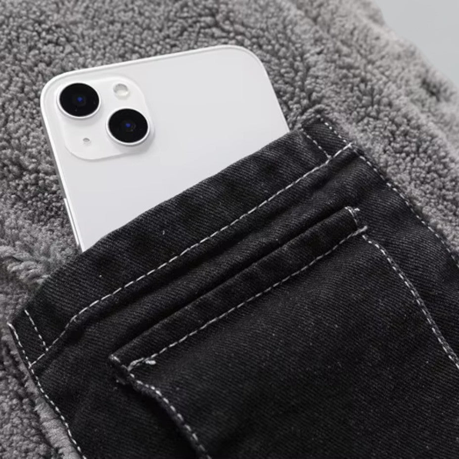Mænds Denimjakke Fleeceforet 2